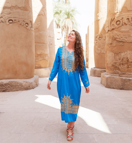 Woman tourist walking in Egypt