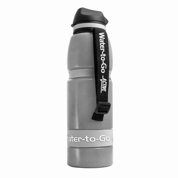 Extra Large Water Purifier Bottle 33.8 fl oz /1L Black filter water bottle - Water to Go
