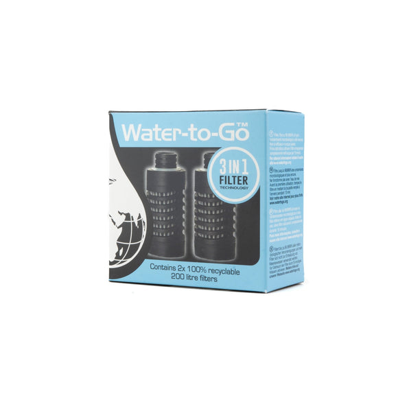 Replacement Filter Twin Pack. For all Water - to - Go bottles. filter water bottle - Water to Go