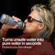 Small Water Purifier Bottle (18.5 fl oz/55cl) - Family Value Bundle (Black) filter water bottle - Water to Go